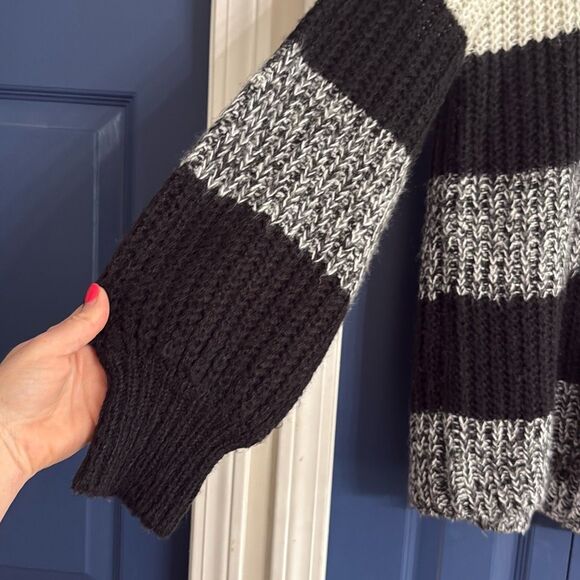 Brave Soul Striped Roll Neck Chunky Sweater Size M - Picture 3 of 6